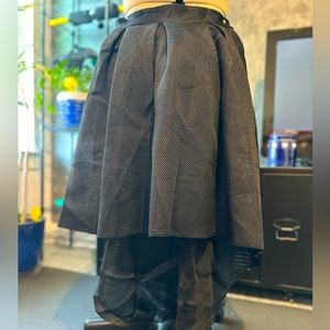 High low net flared skirt. Neoprene fabric NWT Size XL